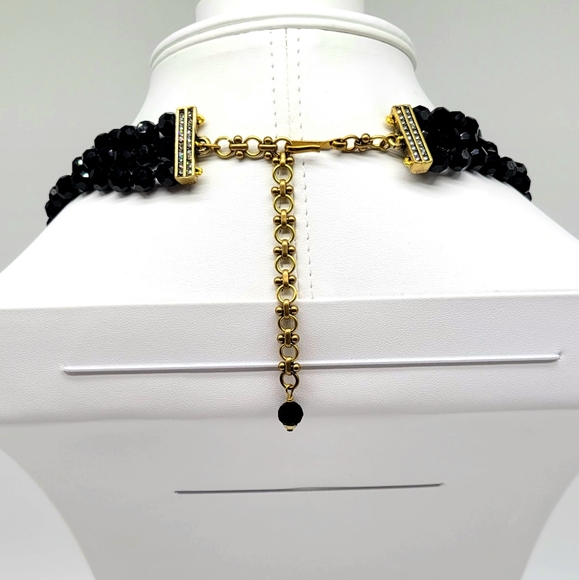 Heidi Daus Garnet and Diamond Swarovski Crystal Holiday Classic Bow Necklace - Picture 10 of 12